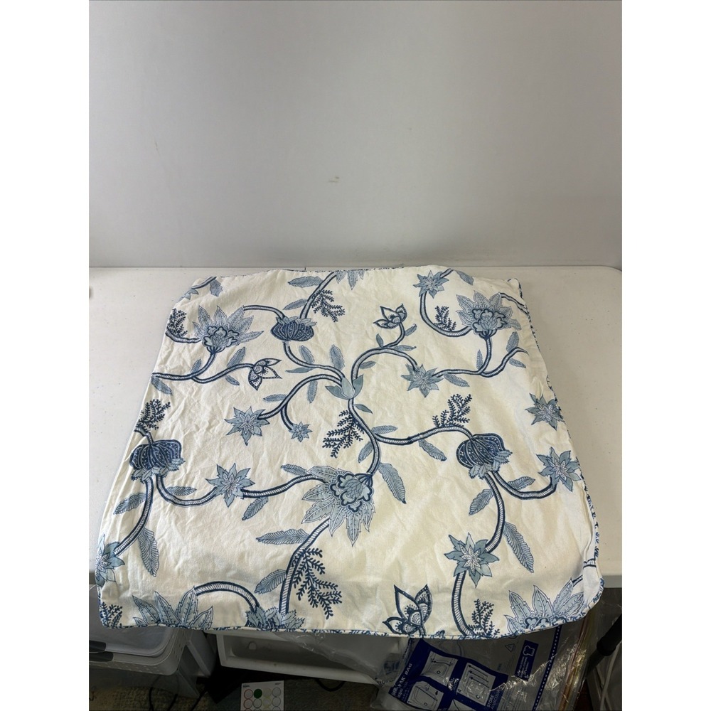 Roberta Roller Rabbit Heavy Cotton Pillow Cover 26" X 26 Amanda Blue Floral
